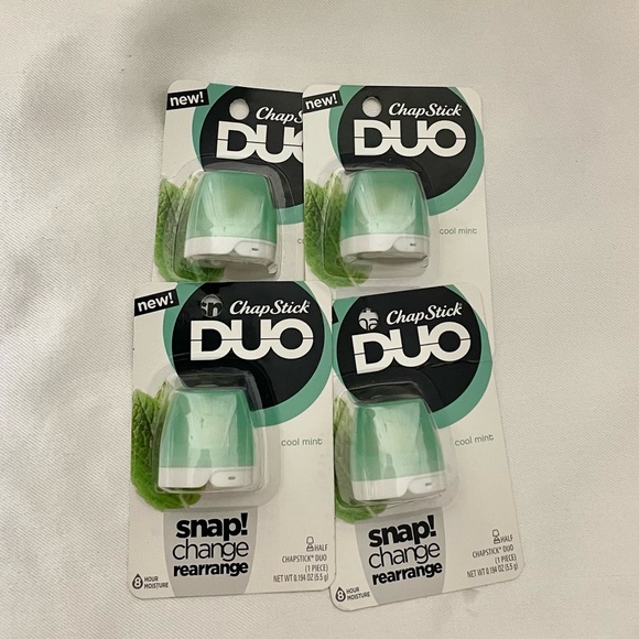 New lot of 4 Chapstick cool mint duo snap change rearrange